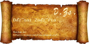 Dósai Zsófia névjegykártya