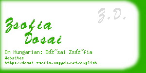 zsofia dosai business card